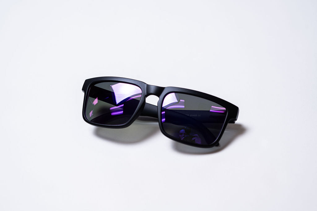 Sunglasses - Purple and Black on Purple