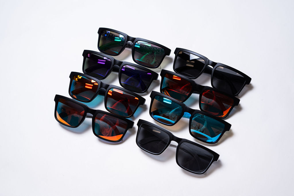 Sunglasses - Purple and Black on Purple