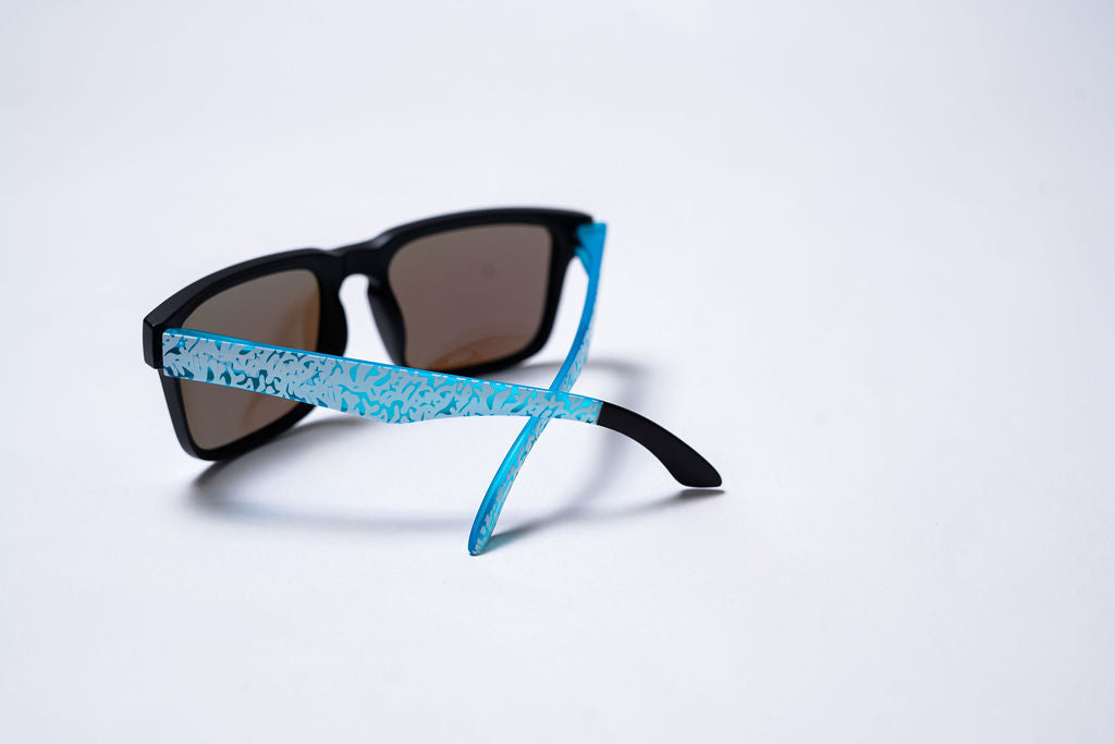 Sunglasses - Blue and Black on Blue