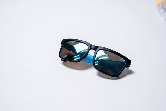 Sunglasses - Blue and Black on Blue