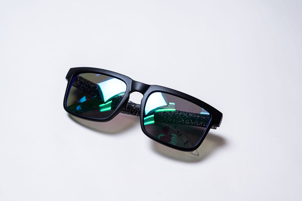 Sunglasses - Green and Black on Green