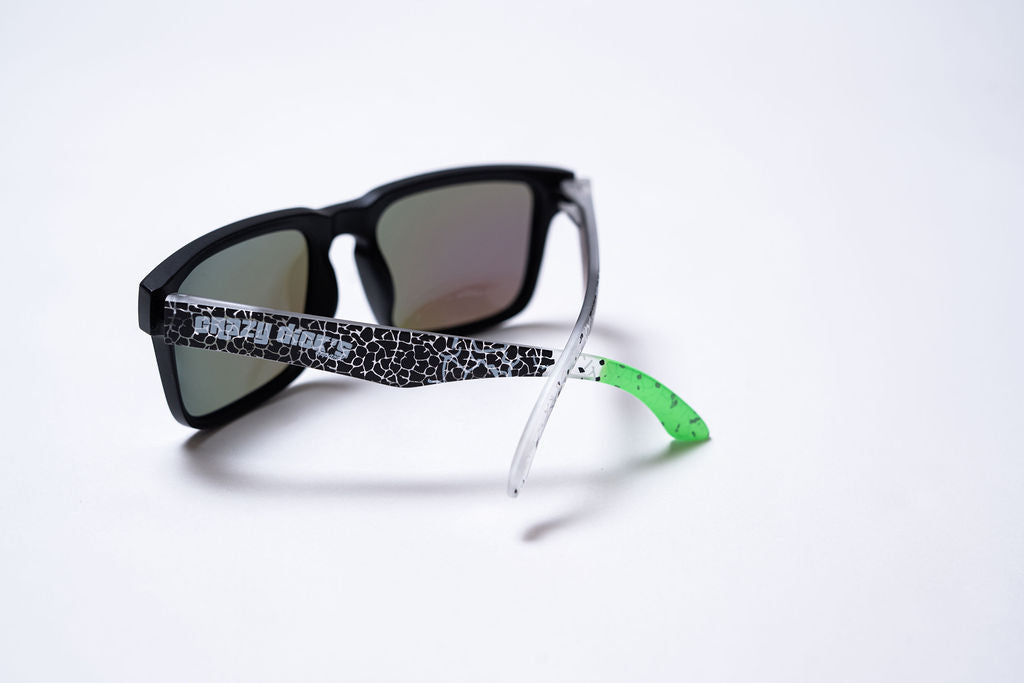 Sunglasses - Green and Black on Green